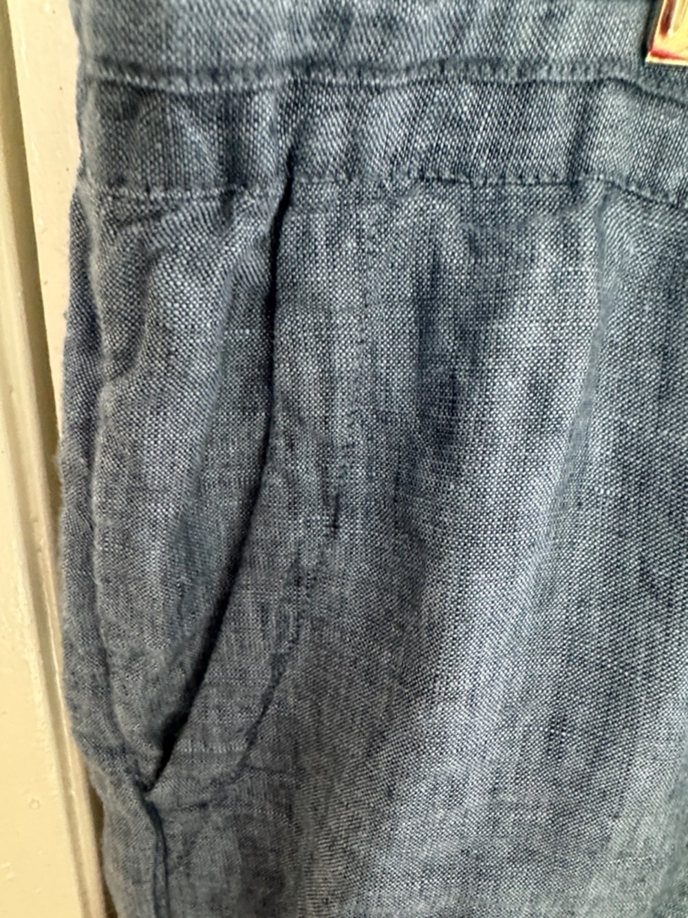 Charter Club Wide Leg Drawstring Pants in Denim Blue - Picture 4 of 7
